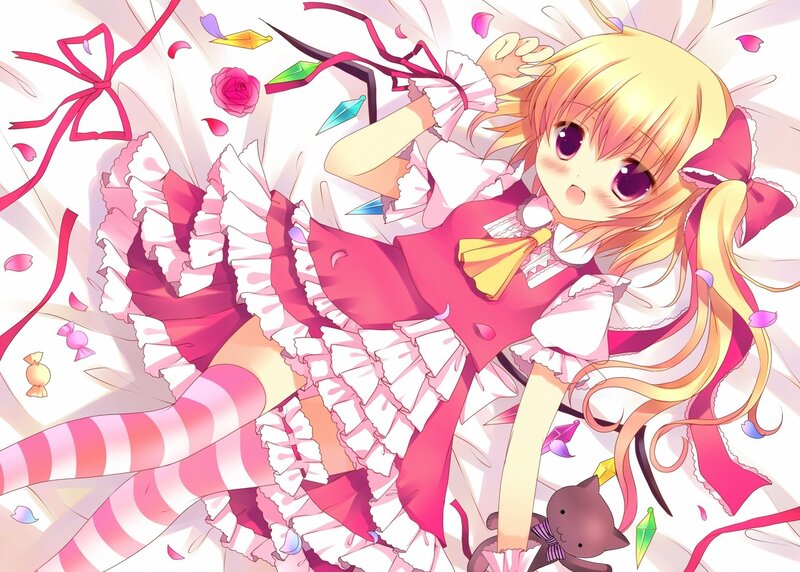 anime girl with pink dress