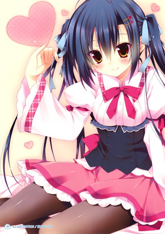 anime girl with pink dress