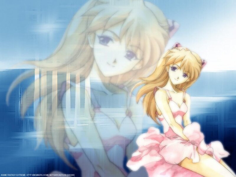 Anime girl with pink dress