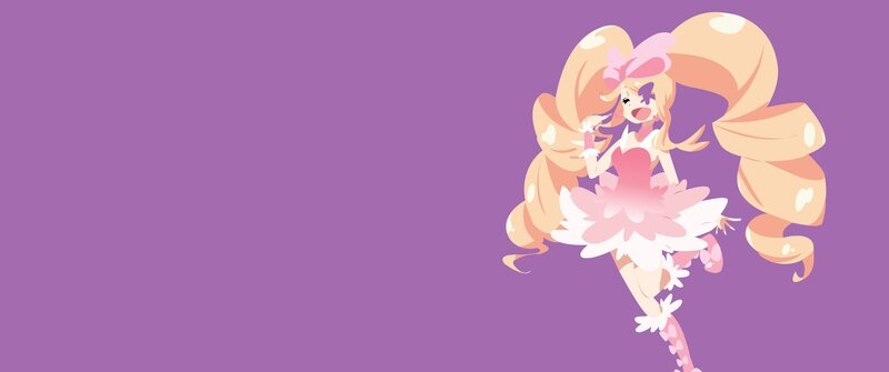 Anime Girl with Pink Dress — Purple