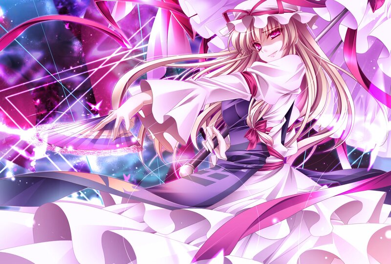 anime girl with pink energy