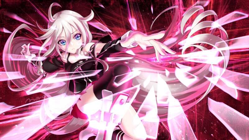 Anime Girl with Pink Energy — Dramatic
