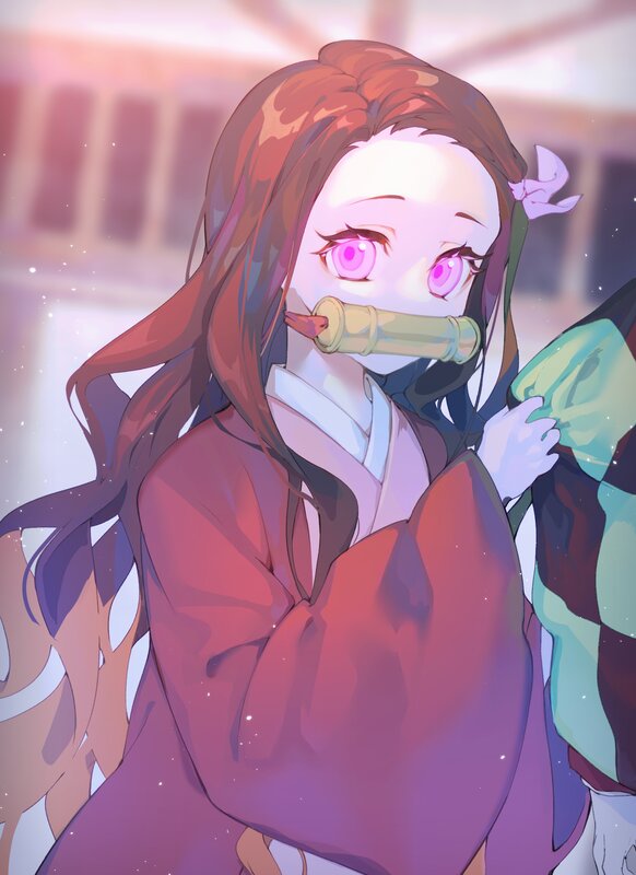 Anime Girl with Pink Eyes — Calm
