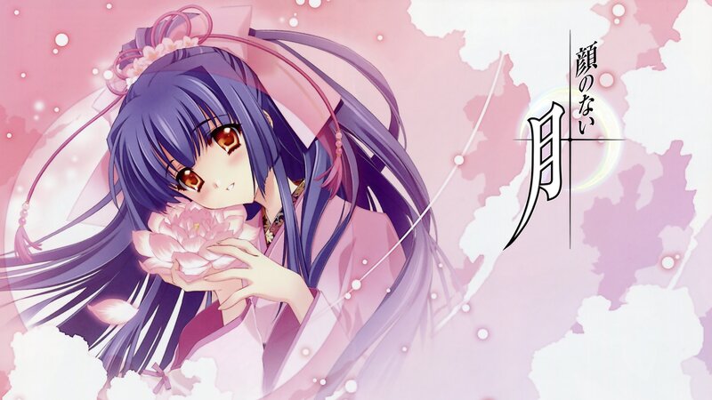 anime girl with pink flower