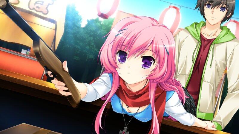 anime girl with pink hair