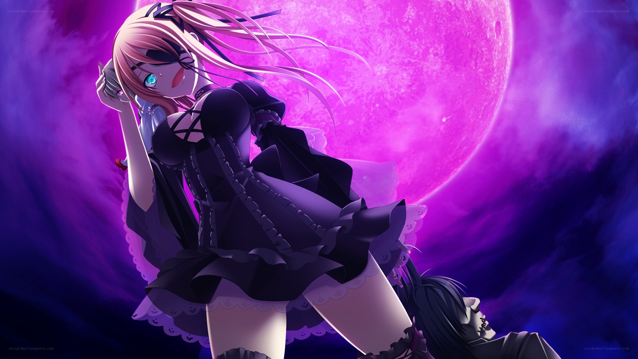 Anime girl with pink hair
