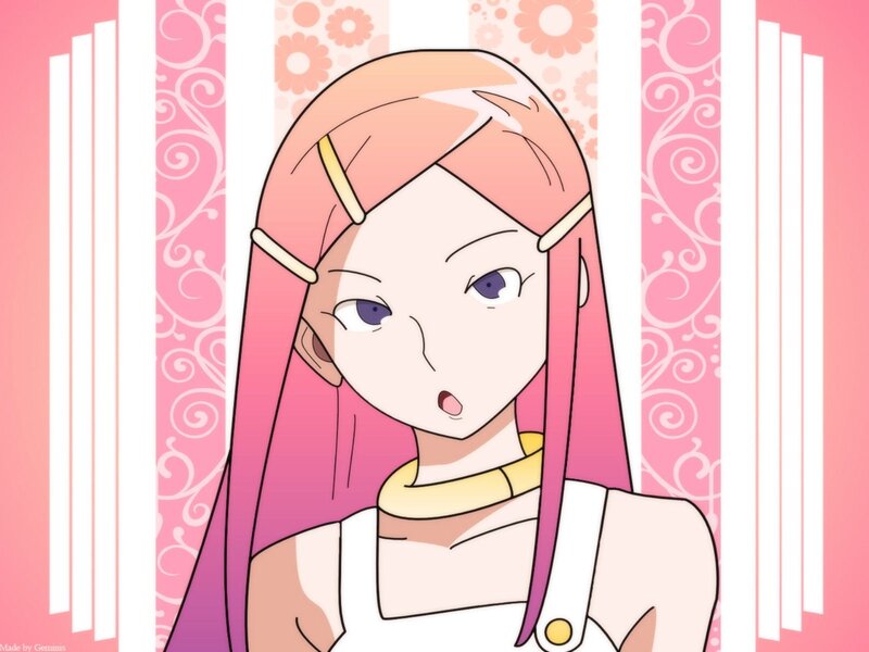 anime girl with pink hair