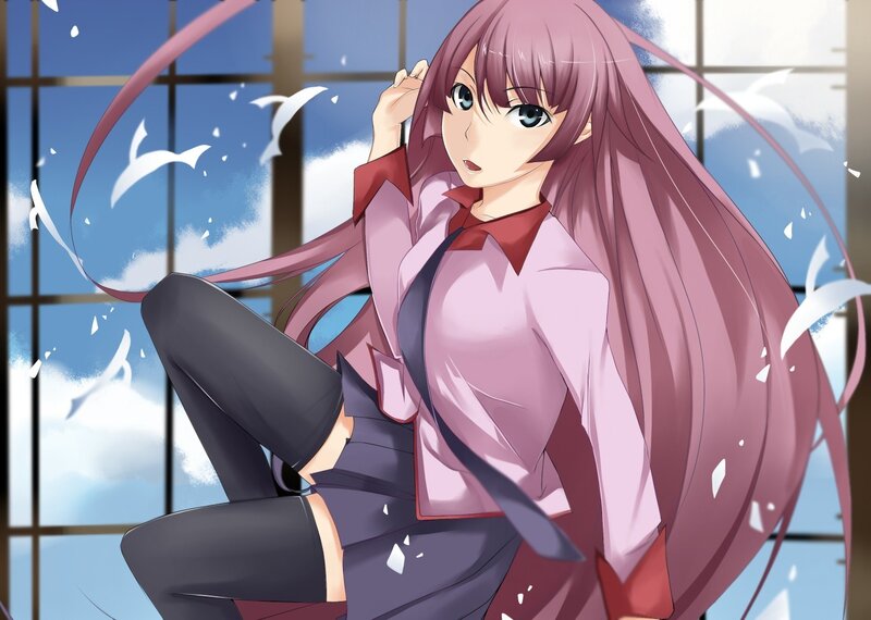 anime girl with pink hair