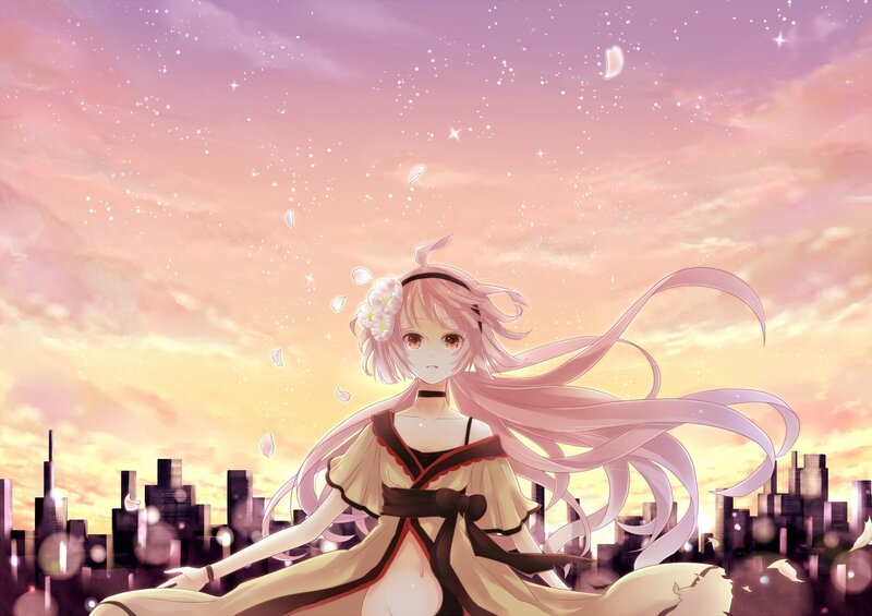anime girl with pink hair