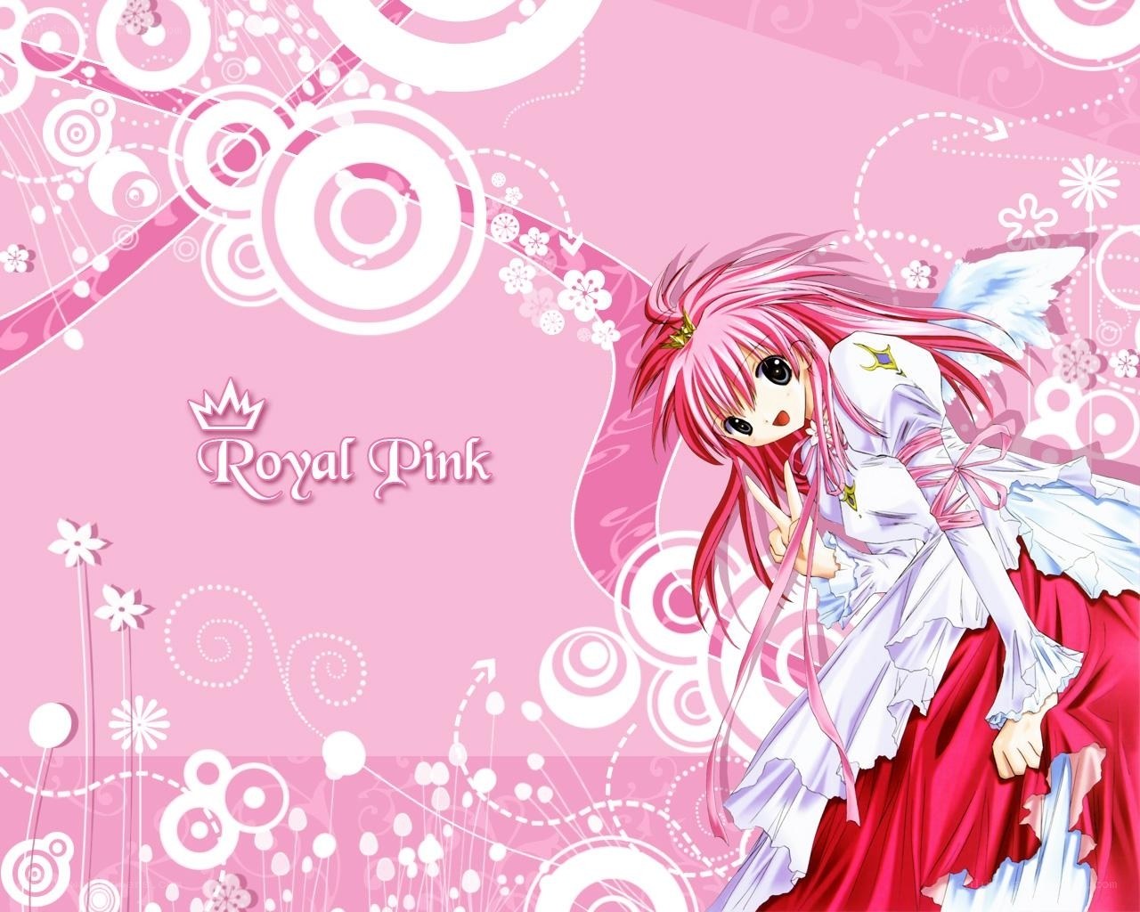 Anime girl with pink hair