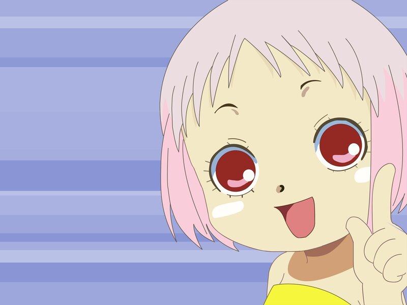 anime girl with pink hair