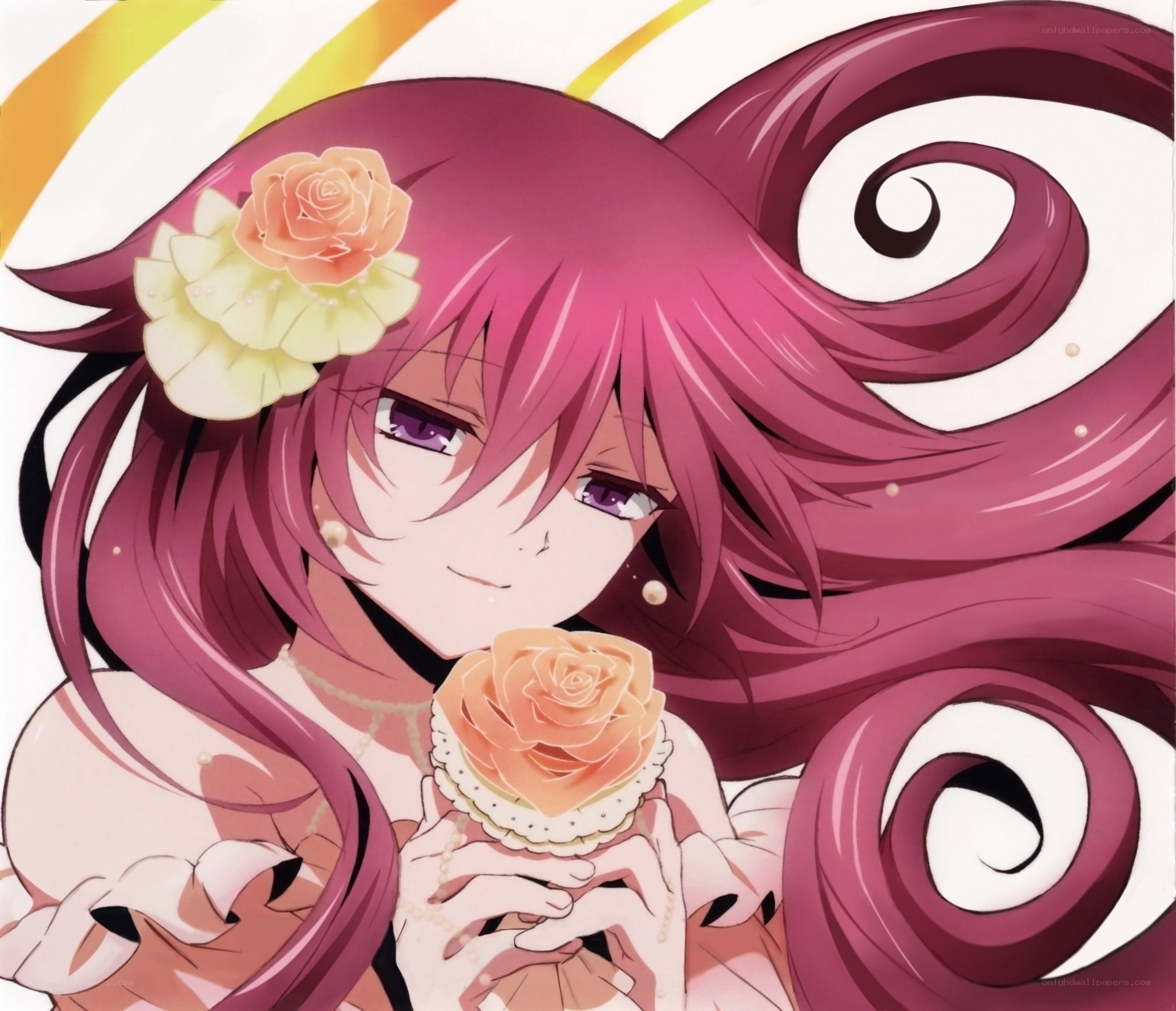 Anime girl with pink hair