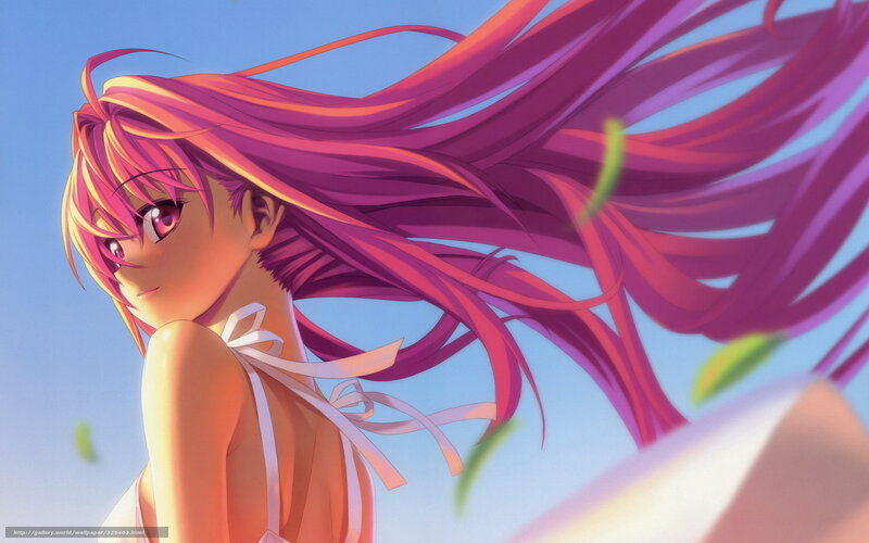 Anime girl with pink hair