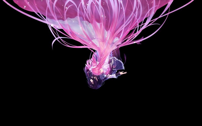 Anime girl with pink hair