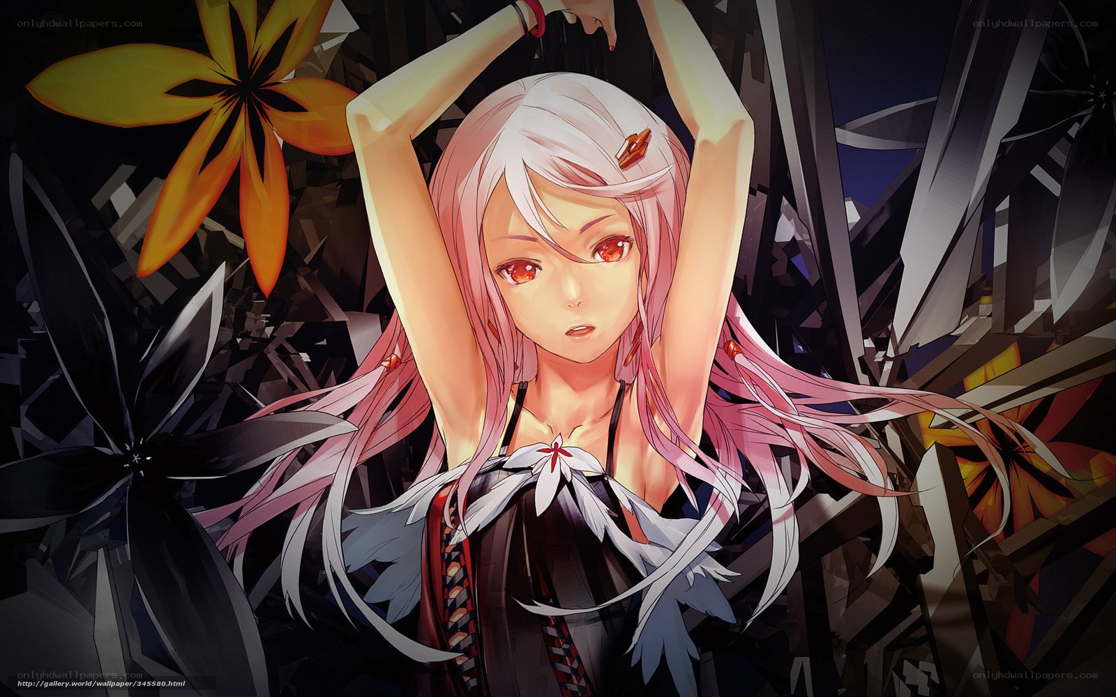 anime girl with pink hair
