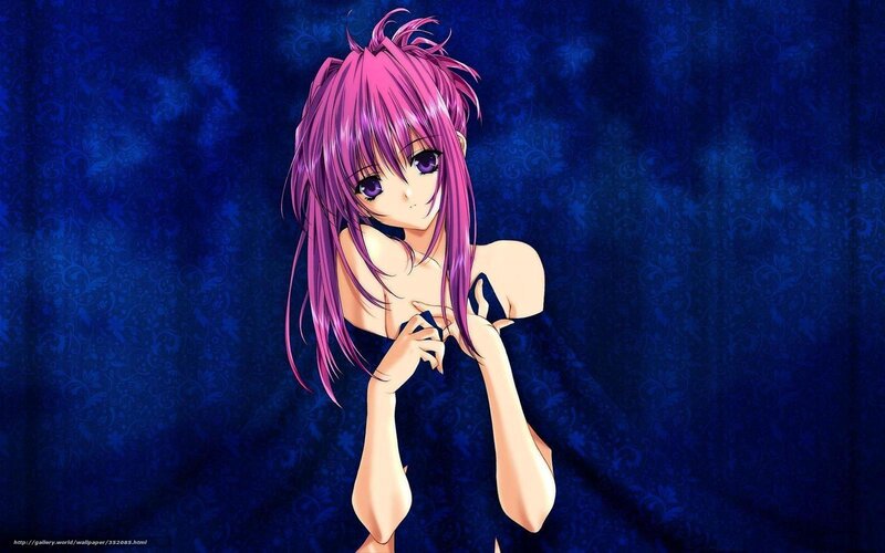 anime girl with pink hair