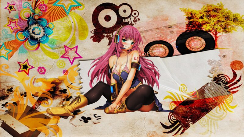 anime girl with pink hair