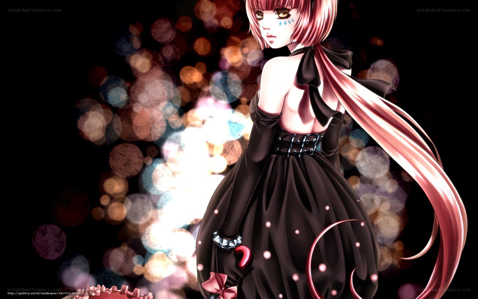 anime girl with pink hair