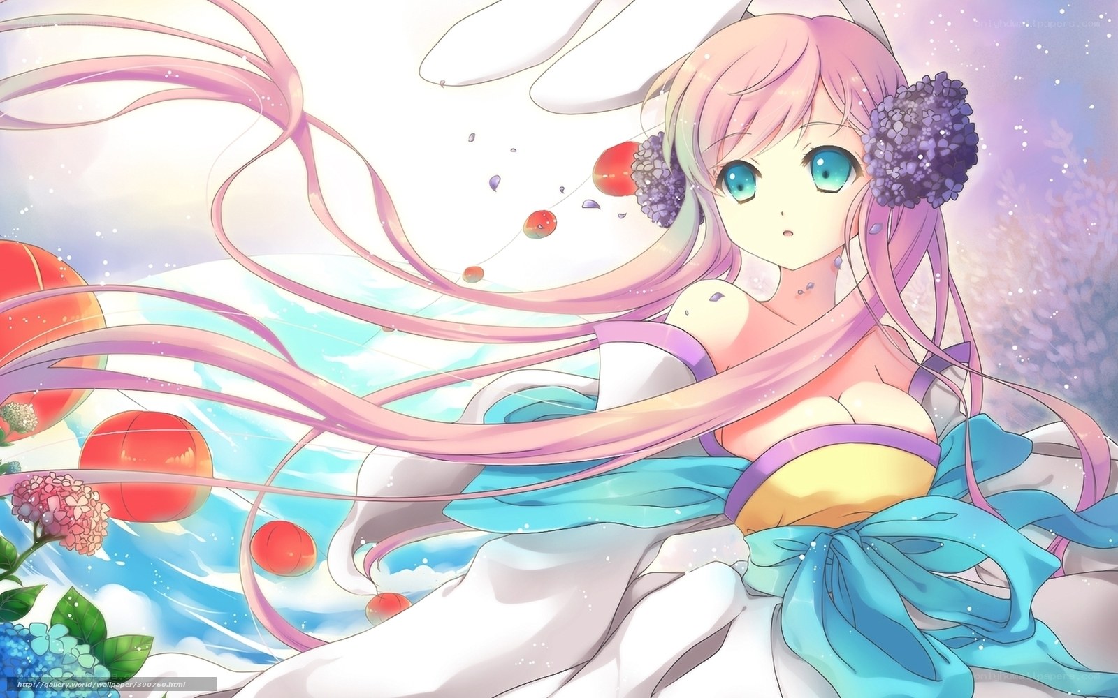 Anime girl with pink hair