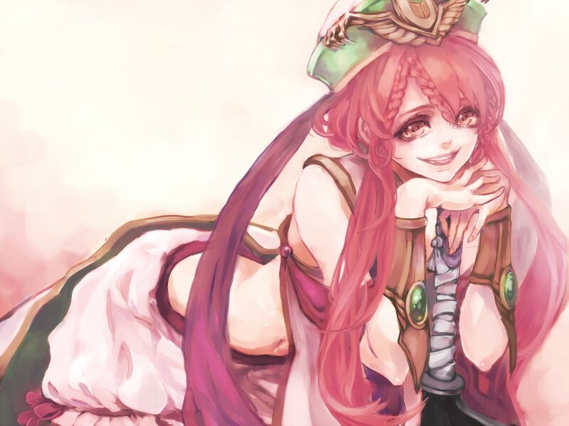 Anime girl with pink hair