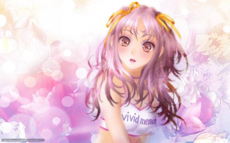 anime girl with pink hair