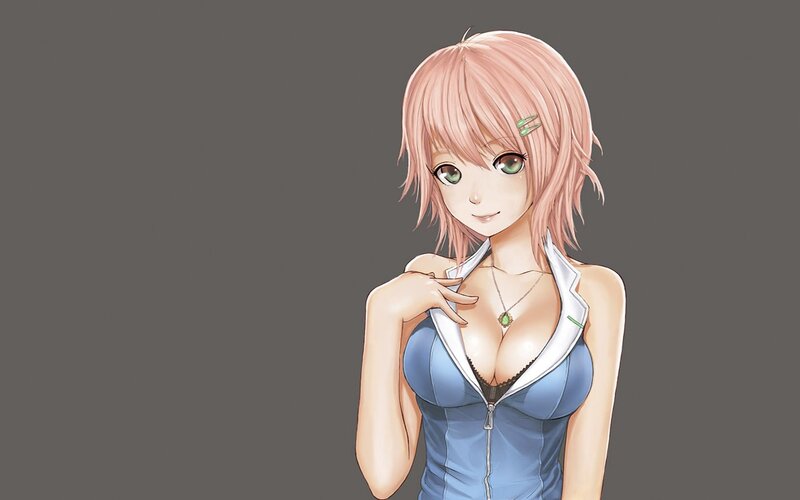 anime girl with pink hair