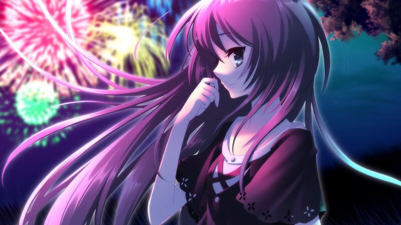 anime girl with pink hair