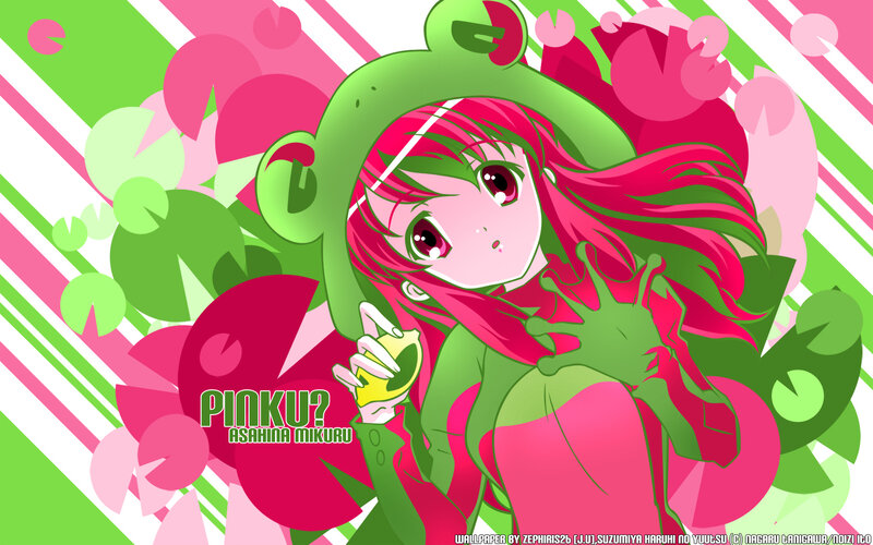 anime girl with pink hair