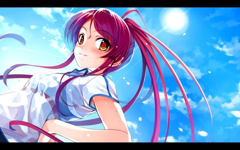anime girl with pink hair