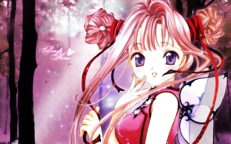 Anime girl with pink hair