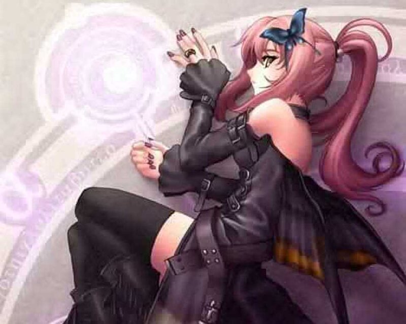 anime girl with pink hair