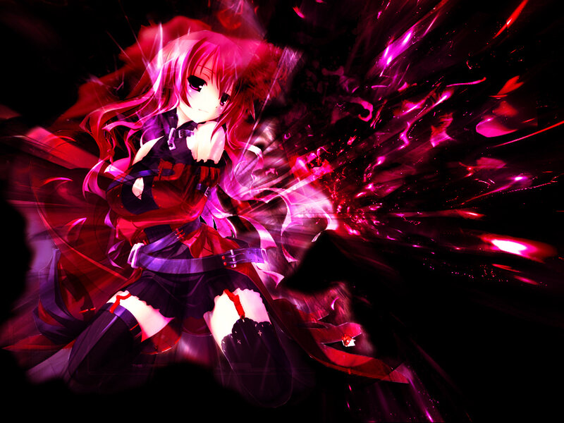 anime girl with pink hair