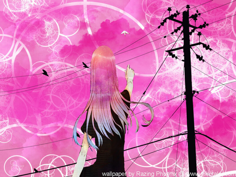 anime girl with pink hair