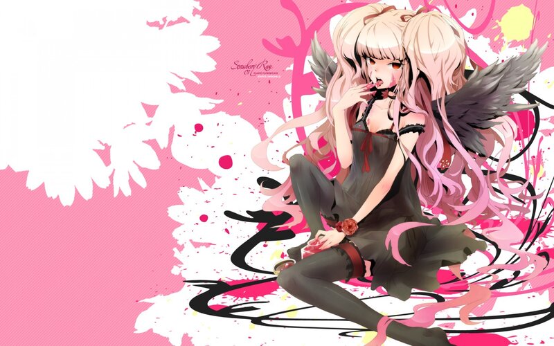 anime girl with pink hair