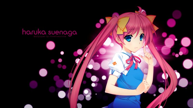 Anime Girl with Pink Hair — Black, Dramatic, Night, School Uniform