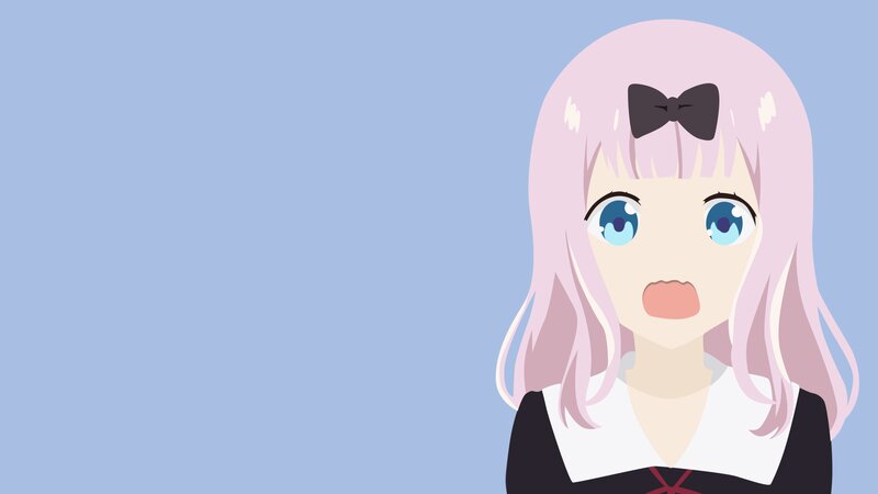 Anime Girl with Pink Hair — Blue, Neutral, Bow