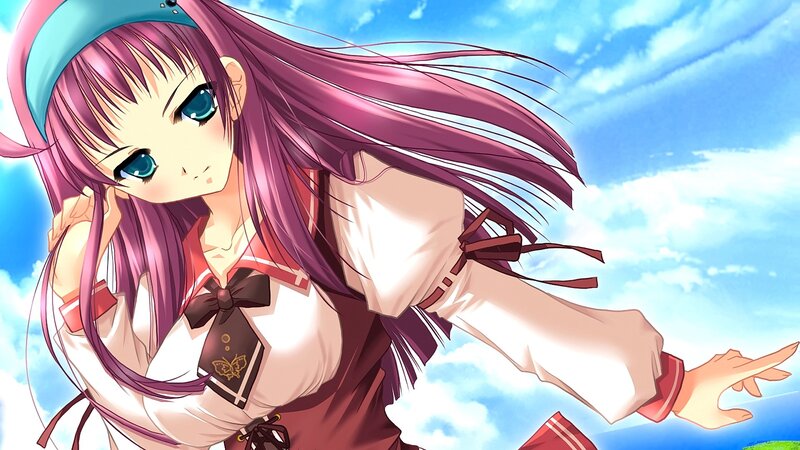 Anime Girl with Pink Hair — Bright, Afternoon