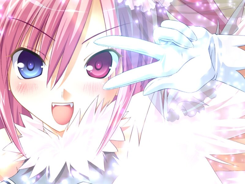 Anime Girl with Pink Hair — Bright, Cheerful