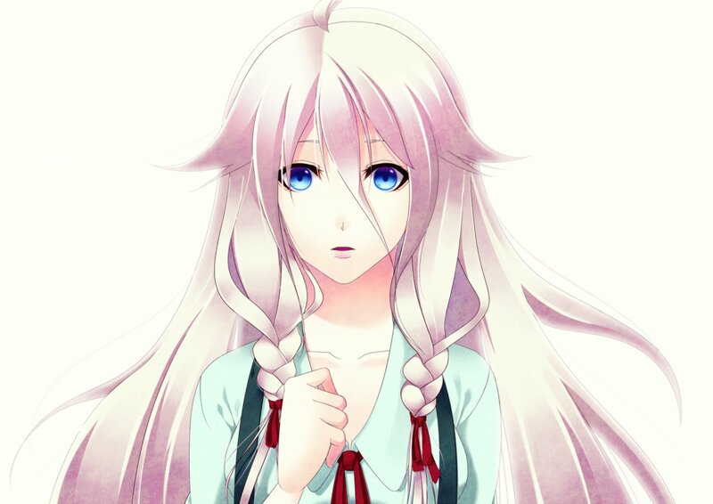 Anime Girl with Pink Hair — Calm, Braids