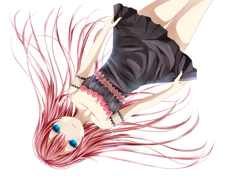 Anime Girl with Pink Hair — Calm, Dress