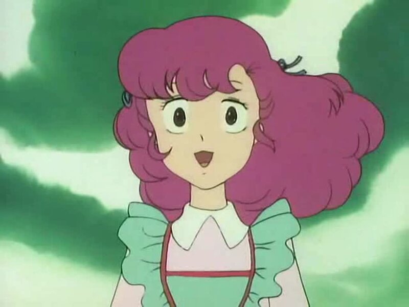 Anime Girl with Pink Hair — Calm, Green Background
