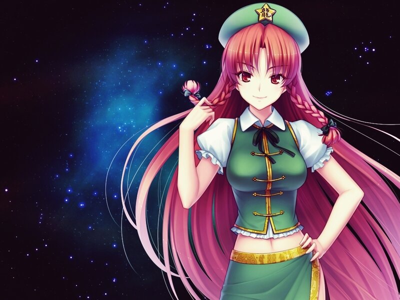 Anime Girl with Pink Hair — Calm, Night