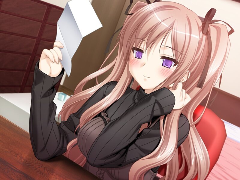 Anime Girl with Pink Hair — Calm, Paper