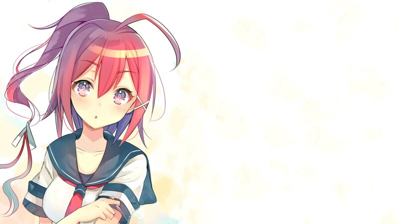Anime Girl with Pink Hair — Calm, Sailor Uniform