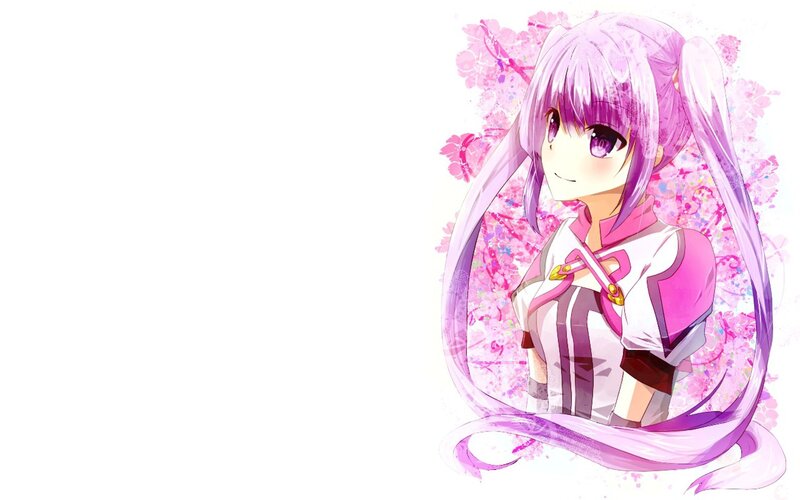 Anime Girl with Pink Hair — Calm, Spring, Cherry Blossoms