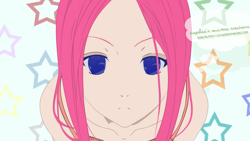 Anime Girl with Pink Hair — Calm, Stars