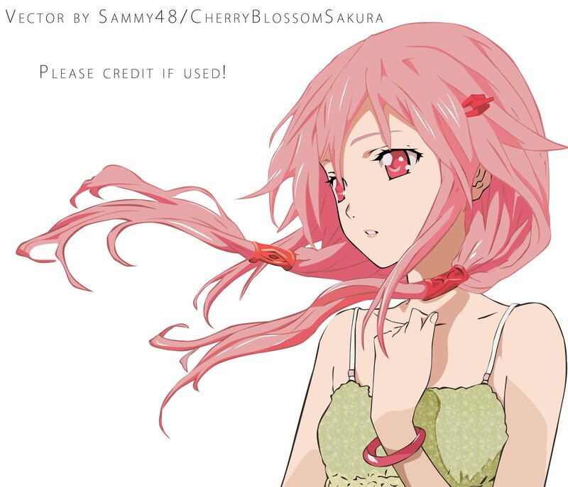 Anime Girl with Pink Hair — Calm, Vector Art