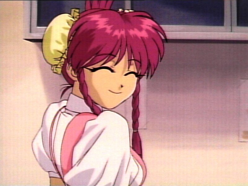 Anime Girl with Pink Hair — Cheerful, Night