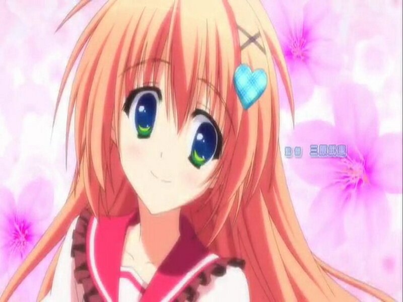Anime Girl with Pink Hair — Cheerful, Spring, Heart-shaped Accessory