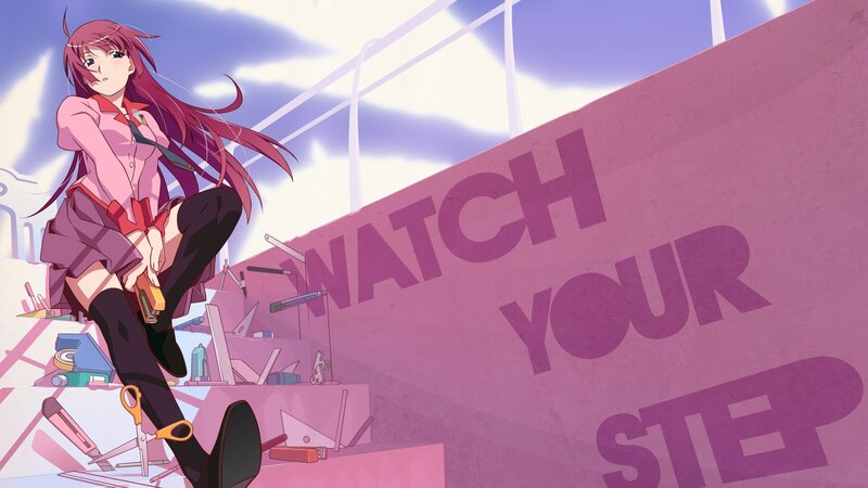 Anime Girl with Pink Hair — Dramatic, Afternoon, School Uniform